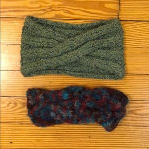 Bundle of 2 knit ear warmer headbands